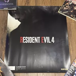 Resident Evil 4 RE 4 VERY RARE Store Promo Poster 24”x 28” Capcom PS4 PS5 XB1 - Picture 1 of 4