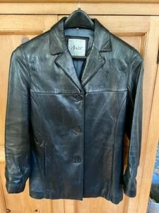 Woman's BLACK LEATHER JACKET, by Z JAZZ , Size Medium - Picture 1 of 6