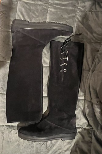 TOD’S Stivali equitazione alti al ginocchio Tod's donna pelle scamosciata neri taglia US 10 EU 40