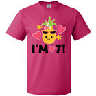 T-shirt hawaïen inktastic 7e anniversaire ananas filles sept ans im homme