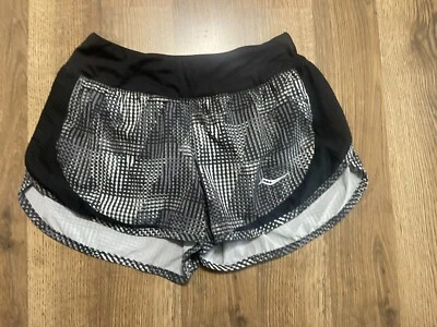 Saucony Shorts, Women's Size XS, Grey White Black, Pull On, Athletic Shorts - Image 1 of 4