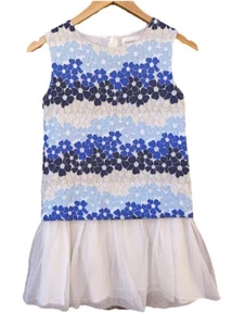 Charabia Youth Dress Girls Size 10A Floral Lined Tulle Party Skirt Poland Tea - Picture 1 of 11