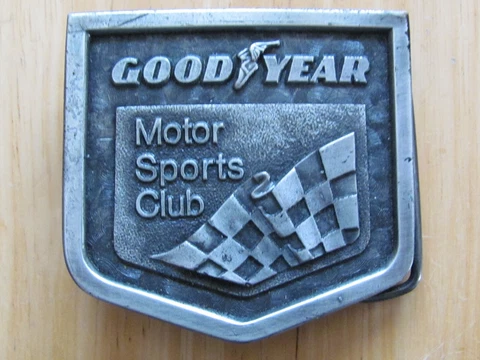 c 1975 GOODYEAR TIRE MOTOR SPORTS CLUB BELT BUCKLE INDY 500 Cover