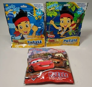 Rompecabezas sobre la marcha! Lote de 3 autos Pixar y Jake and the Neverland resellables - Imagen 1 de 2