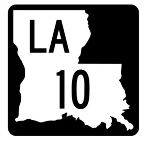 Louisiana State Highway 10 Sticker Decal R5738 Highway Route Sign - Picture 1 of 1