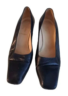 Zapatos de salón Christian Dior de cuero negro talla 34,5 tacón bloque Foto 1 de 4