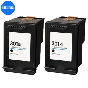 2 Black Ink Cartridge For HP Deskjet 1000 1010 1050 1510 3050 3050A 301XLB - Picture 1 of 6
