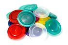10 pieces Colored plastic lids 10 штук Пластиковые крышки для банок цветные