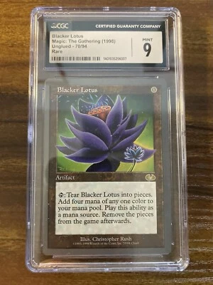MTG✨BLACKER LOTUS✨ Unglued CGC 9 MINT RARE Artifact 1998 Christopher Rush Art - Image 1 of 4