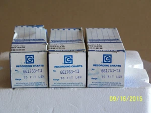 3 Rolls Graphic Controls Leeds & Northrup 661763-T3 Roll Chart Paper - Picture 1 of 5