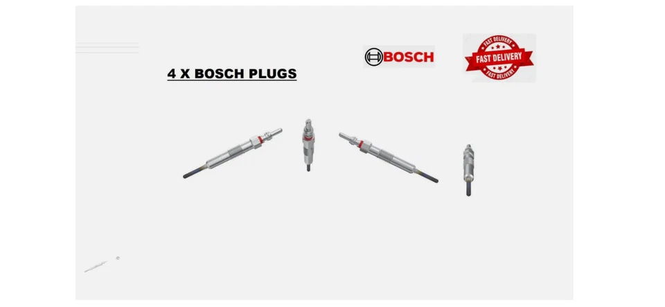 BOSCH X4 Glow Plugs Fits Nissan Qashqai 1.5 DCI 2007 -2011 Euro Spec 4 - Image 1 of 1