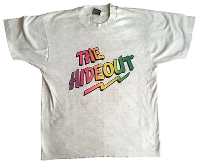 The Hideout Dive Bar Pub Club Restaurant Beer FOTL Single Stitch VTG 80's 90's - Image 1 of 4