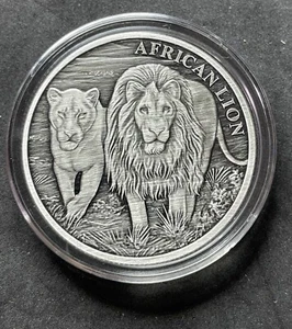 2016 Congo African Lion Antique finish (rare) 1 of 500 - Picture 1 of 2