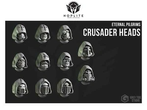 Crusader Heads "B" (x10) | Grey Tide Studios | Eternal Pilgrims | Par de conversión - Imagen 1 de 10
