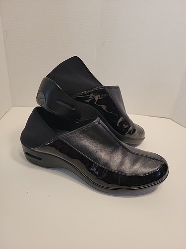 NIKE Mocassino Cole Haan scarpe slip on nere in pelle H8 D26008 taglia 9B