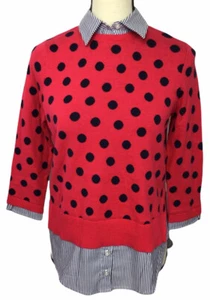 Crown & Ivy Petite Pullover Gr. PP 0/2 Polka Dot Lagenlook Bluse 3/4 Arm Neu  - Bild 1 von 7