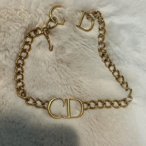 Collana catena choker vintage oro dior
