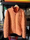 The North Face  Down Puffer Coat TNF Jacket Full Zip Orange Mens Size L