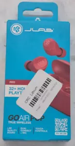 JLab - GO Air POP Verdaderos Auriculares Inalámbricos Bluetooth - Rojo Nuevos - Imagen 1 de 2