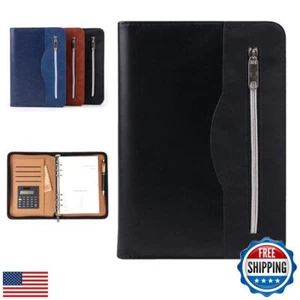 Carpeta de conferencia ejecutiva SAYEEC A5 cuaderno de negocios organizador con cremallera con - Imagen 1 de 5