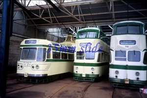 BLACKPOOL BALLOON TRAM 700 701 CORONATION 660 RIGBY RD ORIGINAL SLIDE+COPYRIGHT - Picture 1 of 1