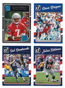 2016 Donruss Lot - Jacoby Brissett, Steve Grogan, Rob Gronkowski, Julian Edelman - Bild 1 von 2