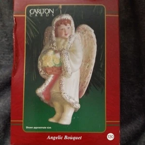 Colección Carlton Cards Heirloom Ramo Angélico Porcelana Ángel Adorno 2000 - Imagen 1 de 3