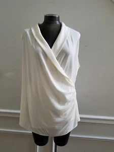 NEU ST.JOHN (ALABASTER) ELFENBEINFARBENE BLUSE GRÖSSE XLARGE - Bild 1 von 8