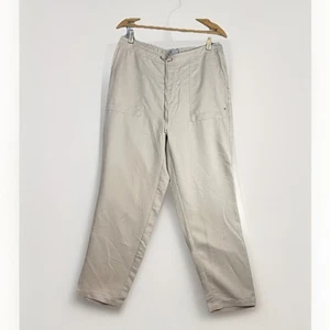Chicos Pants Womens 8 Beige Drawstring Travel Comfort Straight Leg - Picture 1 of 7
