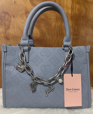NUEVO CON ETIQUETAS MINI BOLSO BANDOLERA JUICY COUTURE DE PRIMERA CATEGORÍA AZUL POLVORIENTO Foto 1 de 4