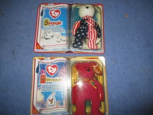 Vintage McDonalds Ty Bear Nuevo de Lote Antiguo Lentejuela y Milenio Sellado 1999 (2) Piezas - Imagen 1 de 5