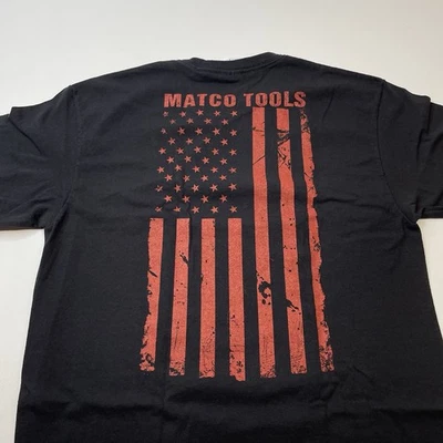Camisa negra Matco Tools para hombre talla M bandera americana gráfico EE. UU. mecánico automático grunge Foto 1 de 4