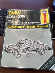 Haynes BMW 528i & 530i Automotive Repair Manual #632 1975-1980 Vintage Preowned - Picture 1 of 15