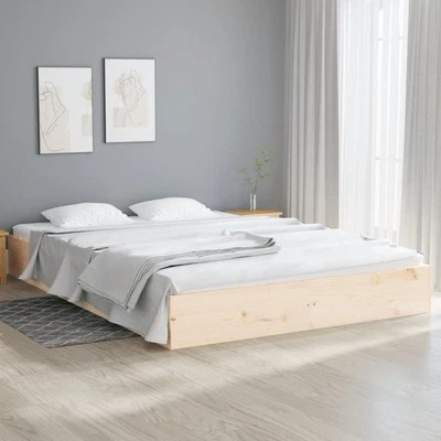 WALPLUS Solid Wood Bed Frame 180x200cm Super King Size No Mattress
