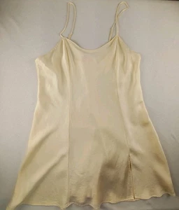 Victoria's Secret Size L 100% Silk Chemise Ivory Nightgown Vintage Y2K Slip 1999 - Picture 1 of 11