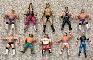 Lot of 10 Vintage WCW WWF Wrestling Figures: Hasbro, Galoob, DIESEL, DDP, PIPER - Picture 1 of 2