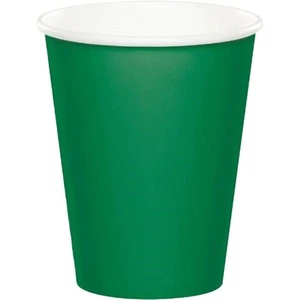 Creative Party PC563261 Emerald Green Disposable Paper Cups, 8 Pcs - Picture 1 of 1