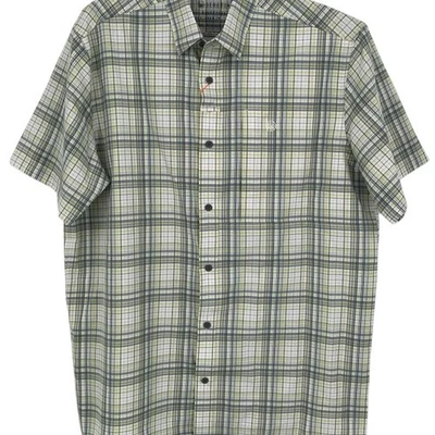NUEVO CON ETIQUETAS Camisa Beretta Para Hombre Hovis Flex Cuadros S/S Abotonada Marfil Ébano Multicolor M Foto 1 de 4
