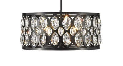 Colgante de cristal Z-Lite 6010-20 Dealey 5 luces 20" W - negro Foto 1 de 4