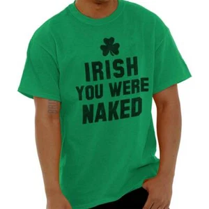 Funny Irish Drinking Joke Gift St Pattys Day Mens Casual Crewneck T Shirts Tees - Picture 1 of 11