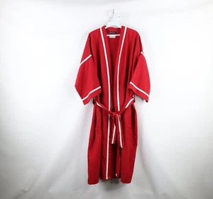 Vtg 70s Streetwear Mens One Size Rayon Blend Short Sleeve Belted Bath Robe USA - Picture 1 of 11