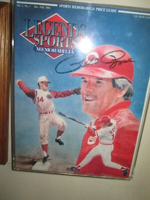 Pete Rose Legends Magazine Signed Autograph Auto  1992 MLB - Image 1 of 2