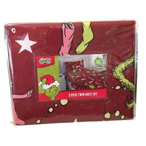 How The Grinch Stole Christmas Twin 3 Piece Sheet Set Grinch Cindy Lou Who Max - Picture 1 of 4