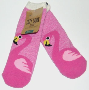 Northeast Youth Socks Cozy Cabin One Pair Pink Flamingo Super Soft 10k-4 - Picture 1 of 5