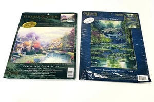 Cross Stitch Kits: Thomas Kinkade Lamplight Brooke & Candamar Charles White READ - Picture 1 of 6