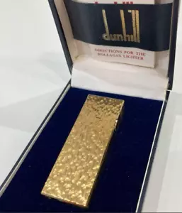 Encendedor Dunhill Rollagas dorado en funcionamiento con caja - Imagen 1 de 9