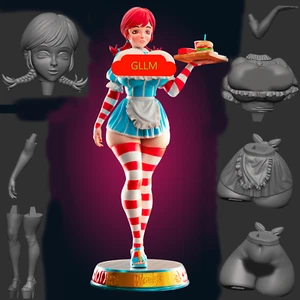 3D-gedrucktes Artist Proof Modell Americana Kit für Neuheit Anime Kellnerin Wendy Fig - Bild 1 von 2