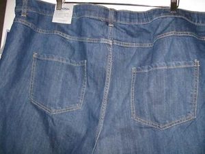 NEW womens 30WP BLUE JEANS pants Front Zipper stretch Catherines petite straight - Picture 1 of 10
