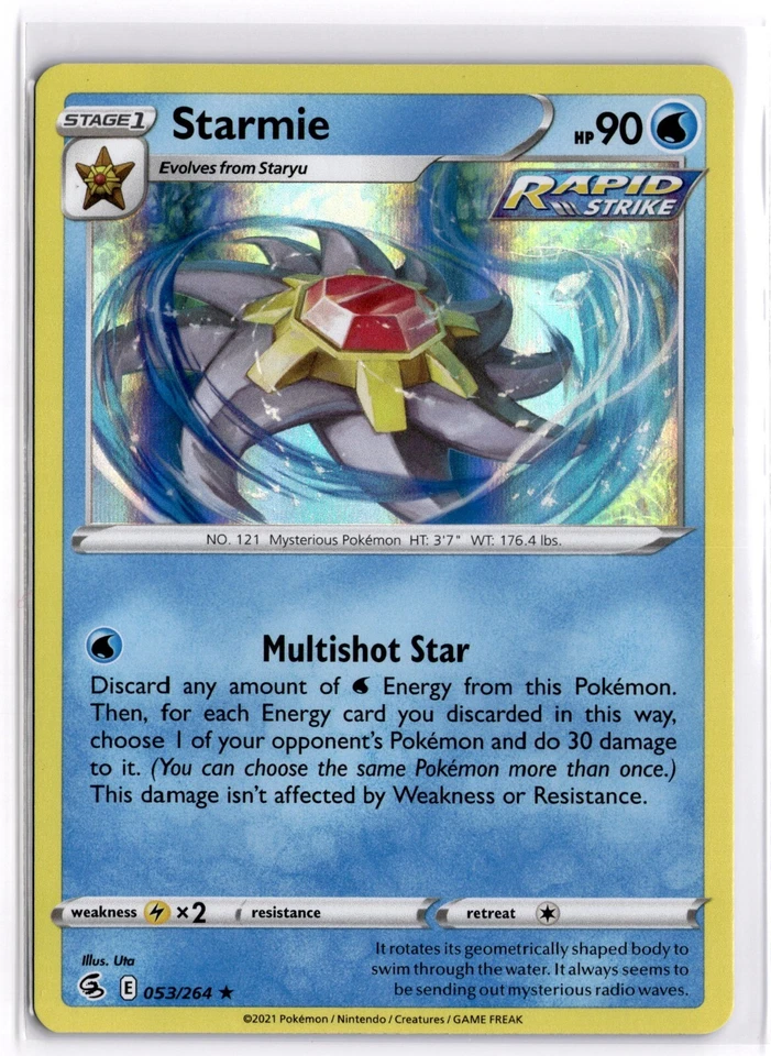 Pokemon TCG Starmie Fusion Strike 053/264 Holo Rare NM/M - Image 1 of 1