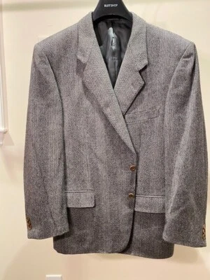 Jaqueta esportiva Cerruti lã cinza espinha de peixe 44s - Imagem 1 de 4